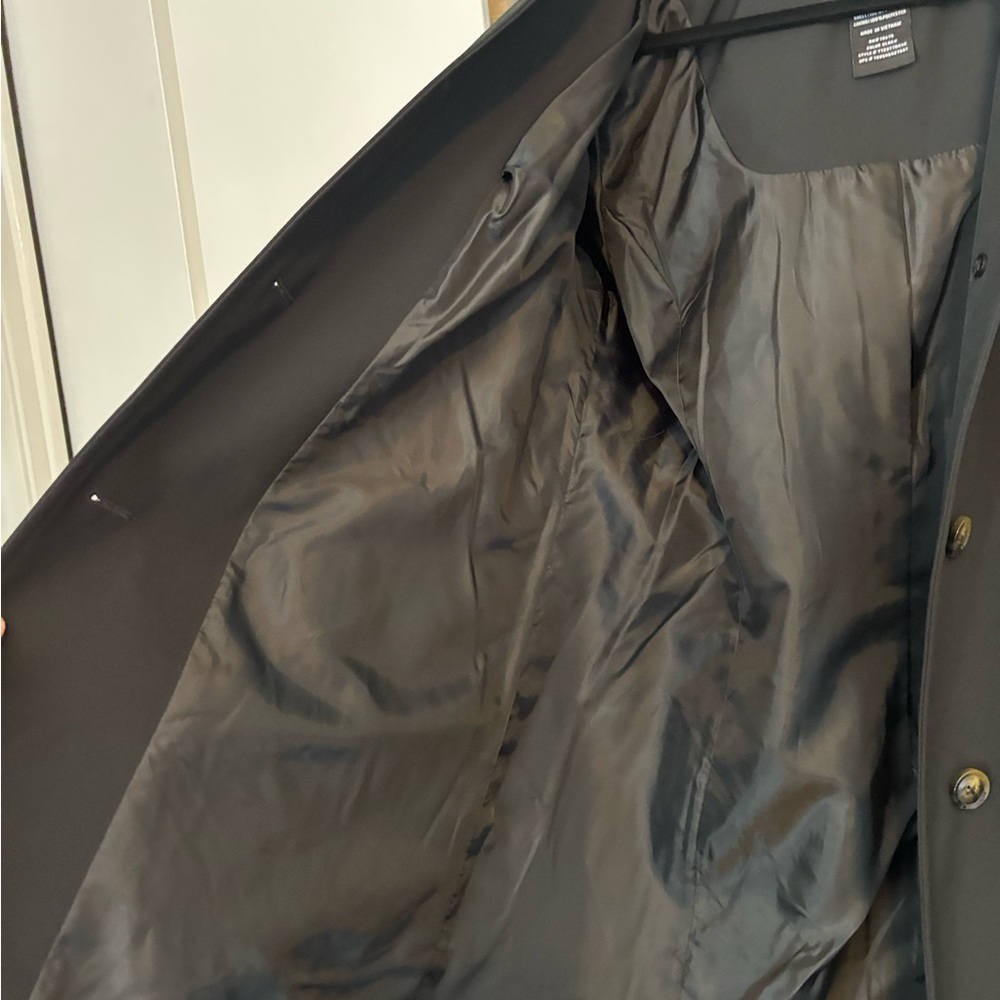 London Fog Black Women's Rain Coat Large - Picture 5 of 7